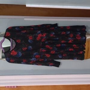 Torrid Plush Knit Floral Dress, Size 1x